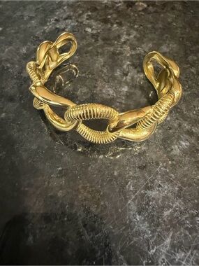 Gold-Tone Twisted Link Cuff Bracelet - Women